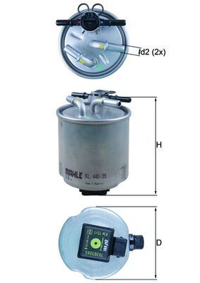 MAHLE KL 440/39 Fuel Filter