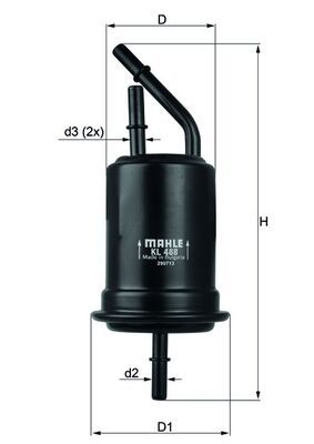 Fuel Filter MAHLE KL 488