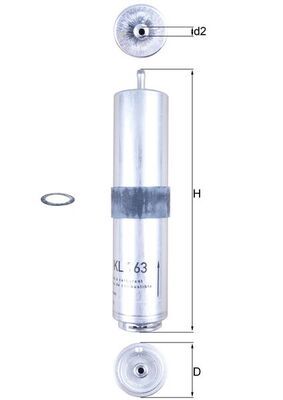 Fuel Filter MAHLE KL 763D