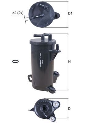 Fuel Filter MAHLE KL 764D