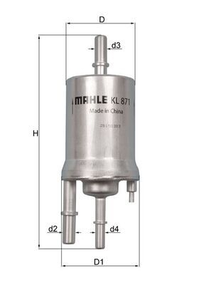 MAHLE KL 871 Fuel Filter