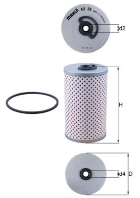 MAHLE KX 36D Fuel Filter