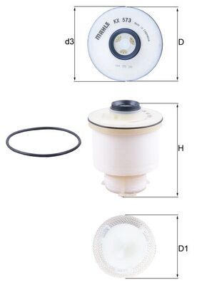 Fuel Filter MAHLE KX 573D
