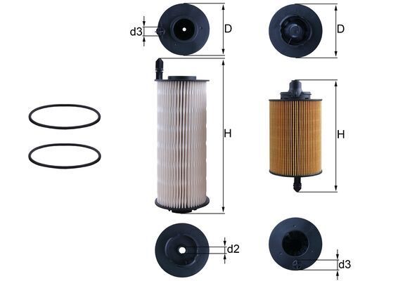 MAHLE KX 646KIT Fuel Filter