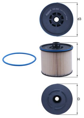 Fuel Filter MAHLE KX 652D