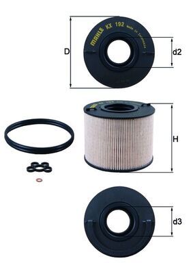 Fuel Filter MAHLE KX 192D