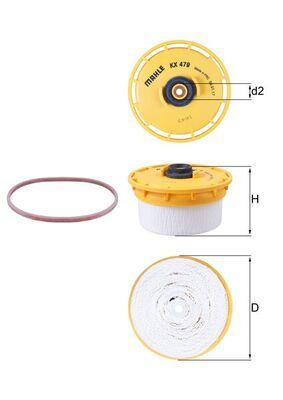 Fuel Filter MAHLE KX 479D