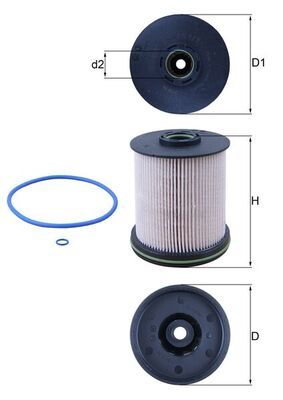 MAHLE KX 491/1D Fuel Filter