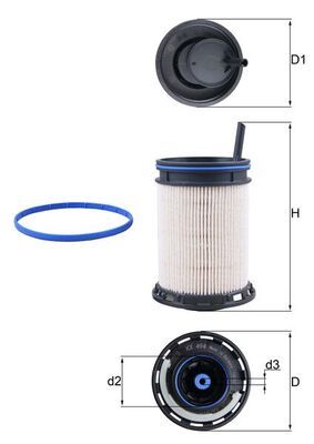 MAHLE KX 494D Fuel Filter
