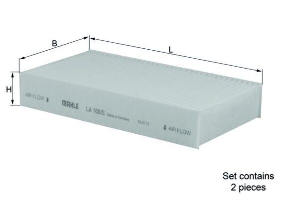 MAHLE LA 168/S Filter, cabin air