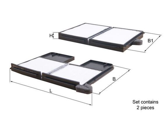 MAHLE LA 186/S Filter, cabin air