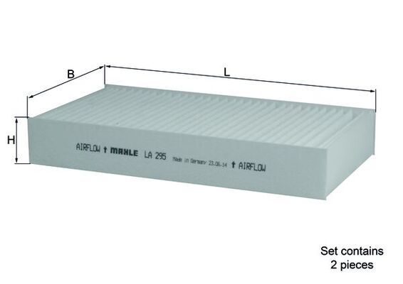 MAHLE LA 295/S Filter, cabin air
