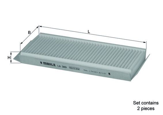 MAHLE LA 349/S Filter, cabin air
