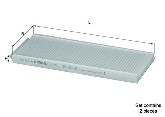 MAHLE LA 391/S Filter, cabin air