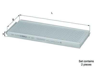 Filter, cabin air MAHLE LA 391/S