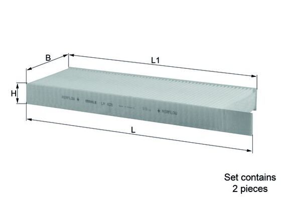 MAHLE LA 428/S Filter, cabin air