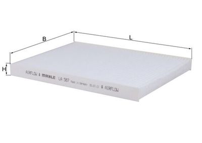 Filter, cabin air MAHLE LA 587