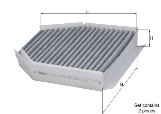MAHLE LAK 278/S Filter, cabin air
