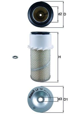 Air Filter MAHLE LX 14