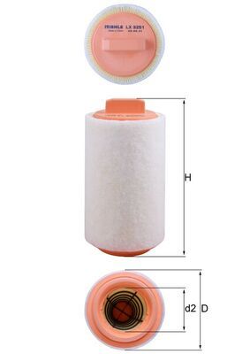 Air Filter MAHLE LX 3251