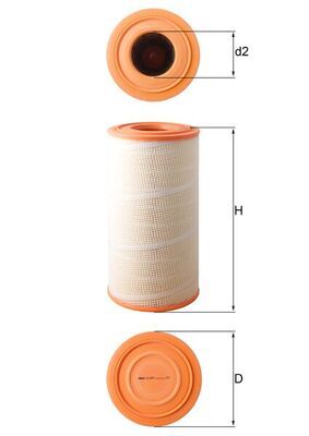 Air Filter MAHLE LX 619/1