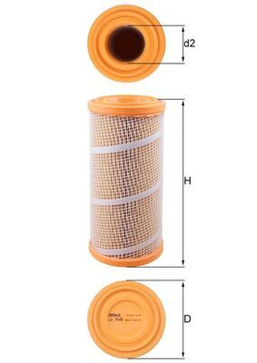 Air Filter MAHLE LX 7045
