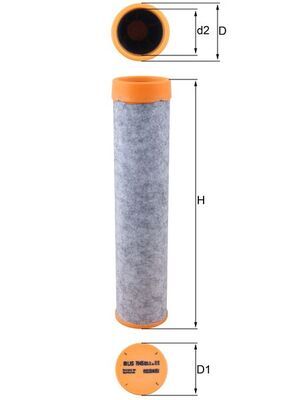 Secondary Air Filter MAHLE LXS 7045