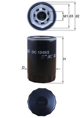 MAHLE OC 1049/2 Oil Filter
