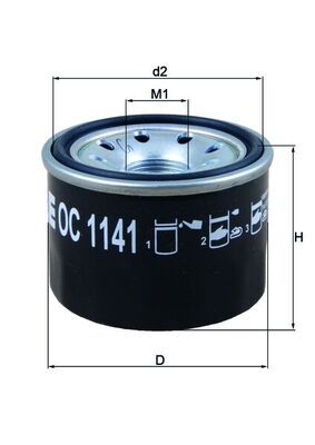 Oil Filter MAHLE OC 1141