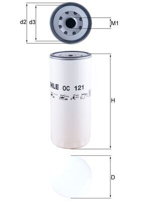 MAHLE OC 121 Oil Filter