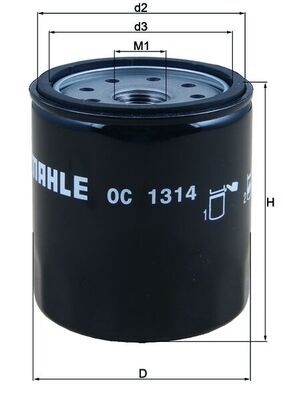Oil Filter MAHLE OC 1314
