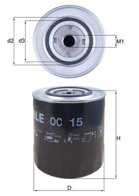 Oil Filter MAHLE OC 15