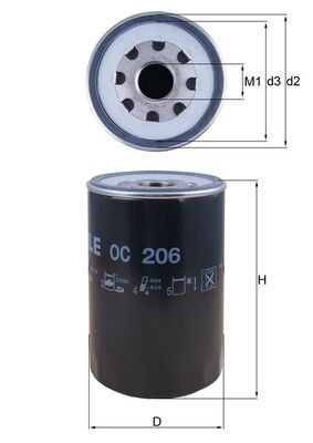 MAHLE OC 206 Oil Filter