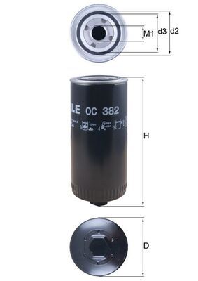 Oil Filter MAHLE OC 382
