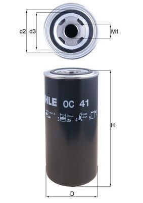 Oil Filter MAHLE OC 41