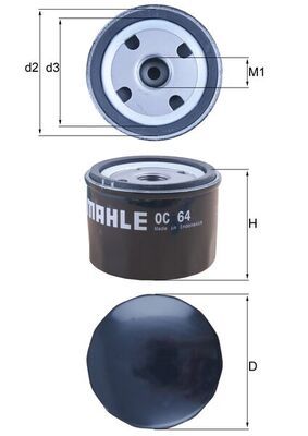 Oil Filter MAHLE OC 64