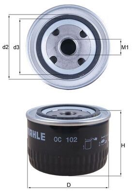 MAHLE OC 102 Oil Filter