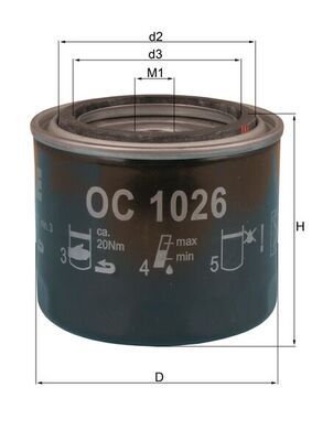 MAHLE OC 1026 Oil Filter
