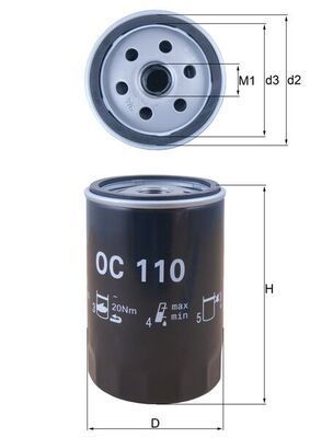 MAHLE OC 110 Oil Filter