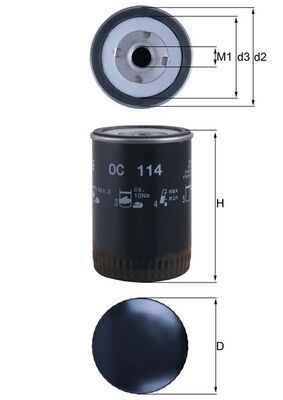 Oil Filter MAHLE OC 114