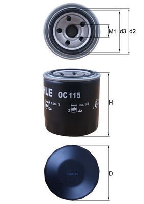 Oil Filter MAHLE OC 115