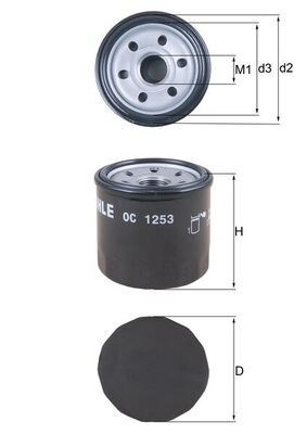 MAHLE OC 1253 Oil Filter