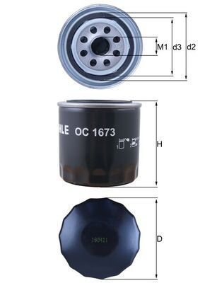 MAHLE OC 1673 Oil Filter
