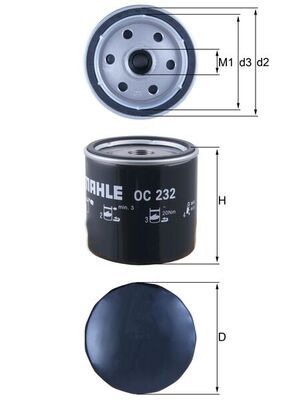 Oil Filter MAHLE OC 232