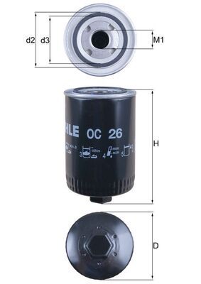 MAHLE OC 26 Oil Filter
