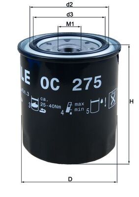MAHLE OC 275 Oil Filter