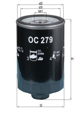 Oil Filter MAHLE OC 279