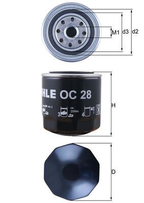 MAHLE OC 28 Oil Filter