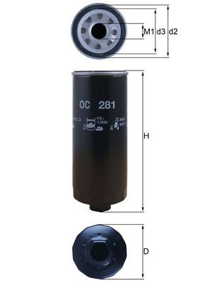 Oil Filter MAHLE OC 281