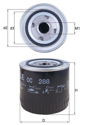 Oil Filter MAHLE OC 288